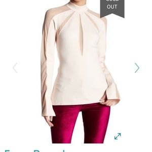 Free People BLACK mock neck blouse. Never worn!